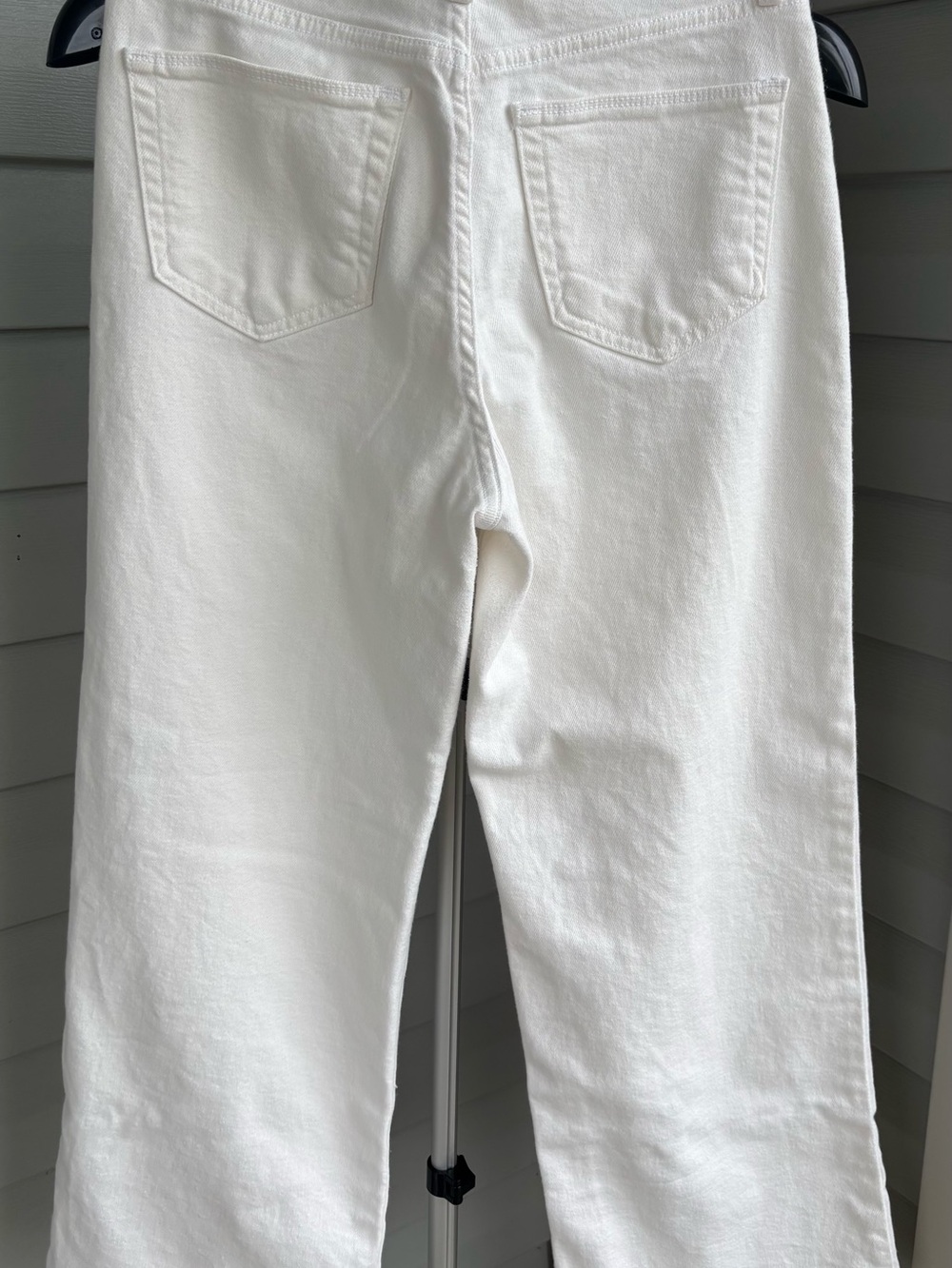 Just Black Denim Women’s 27 White Wide Leg Crop Jeans High Rise Made USA - Picture 4 of 6
